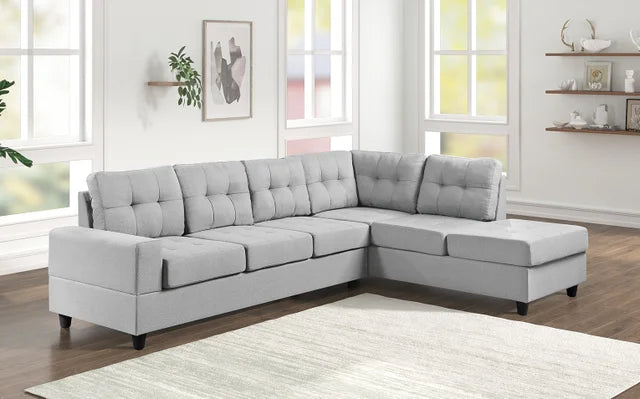 James Light Gray - Reversible Sectional